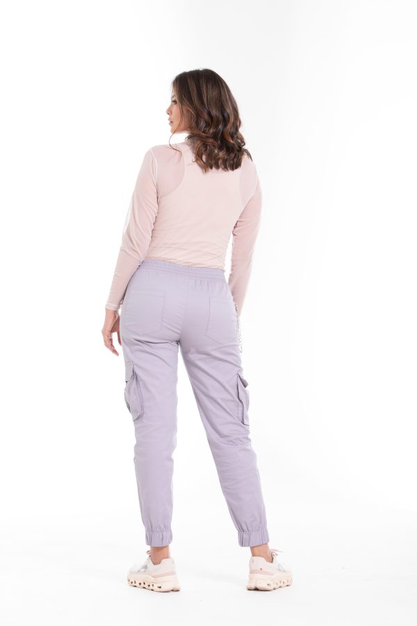 Pantalón en drill tipo cargo - Image 3