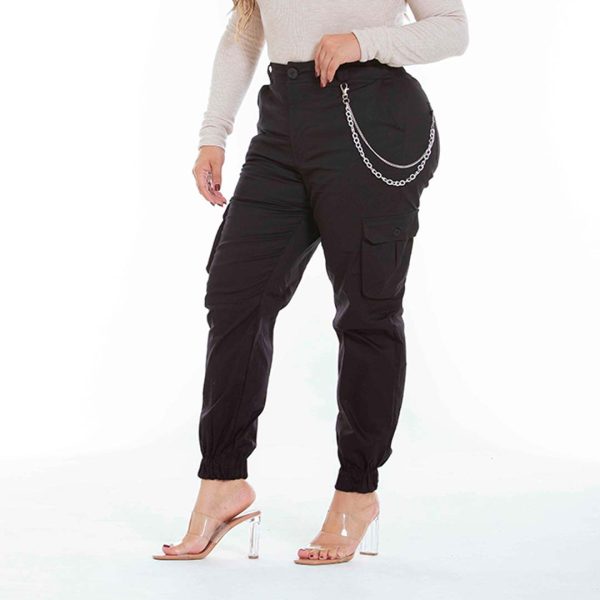 Pantalón en drill tipo cargo plus size - Image 2