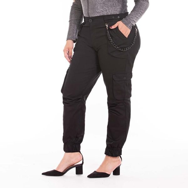 Pantalón tipo cargo plus size